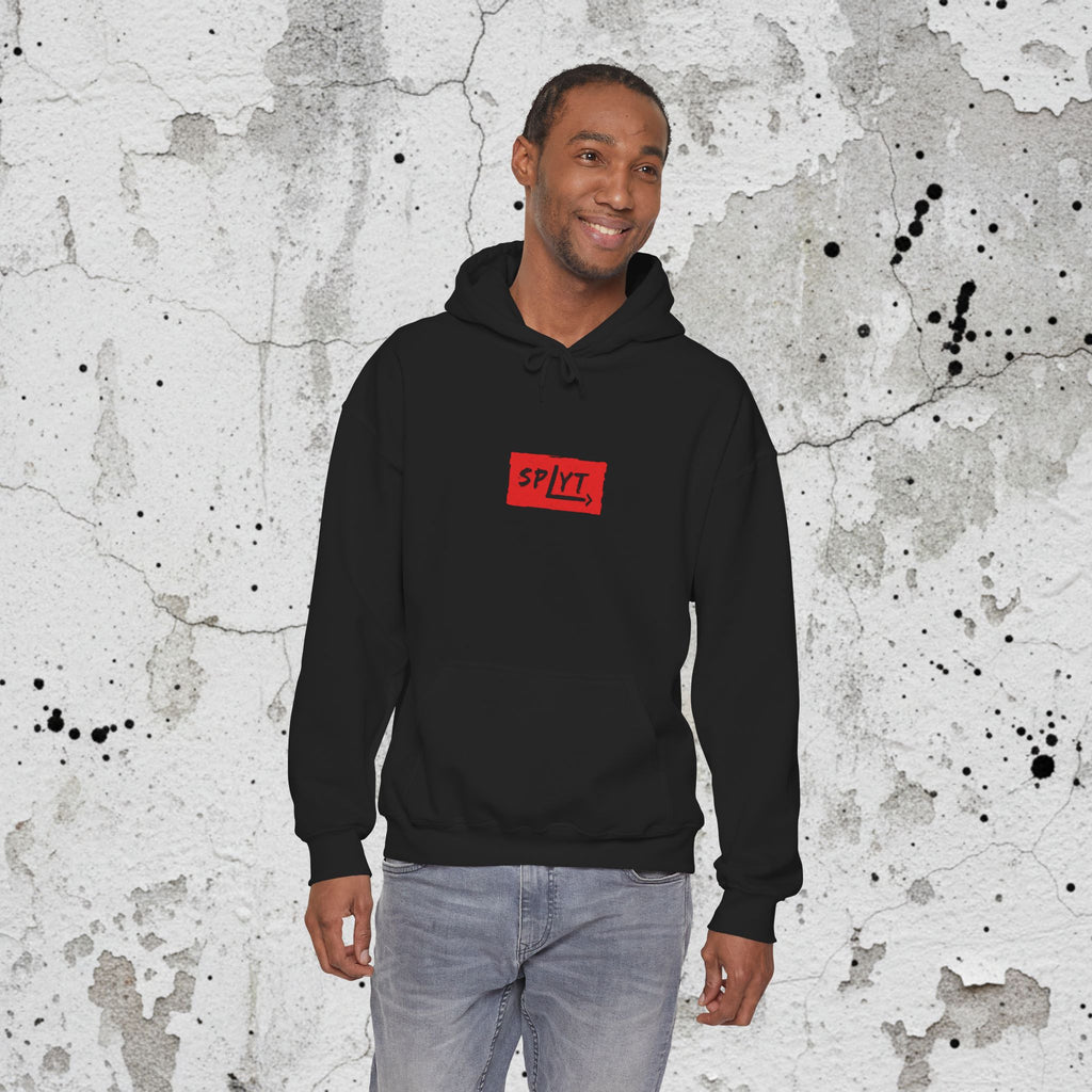 SPLYT Heavy Blend Hoodie - Black & Red