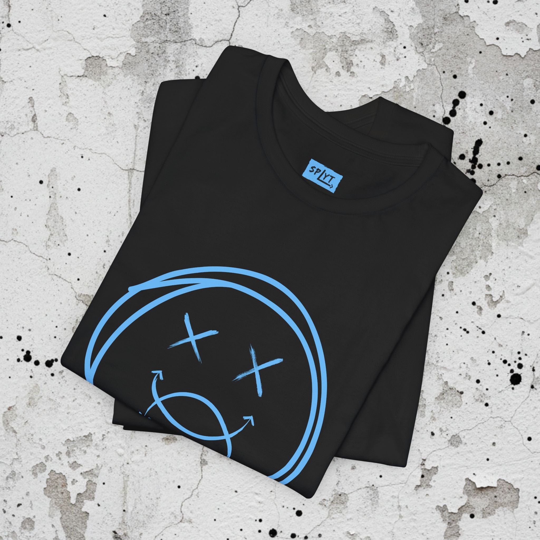 SPLYT Face Tee - Black/Blue