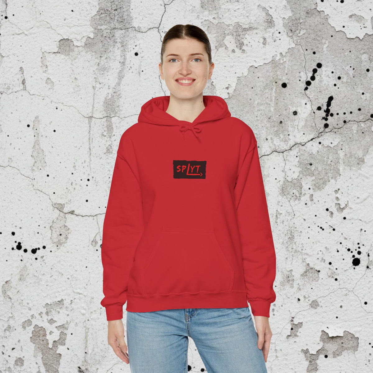 SPLYT Heavy Blend Hoodie - Red & Black