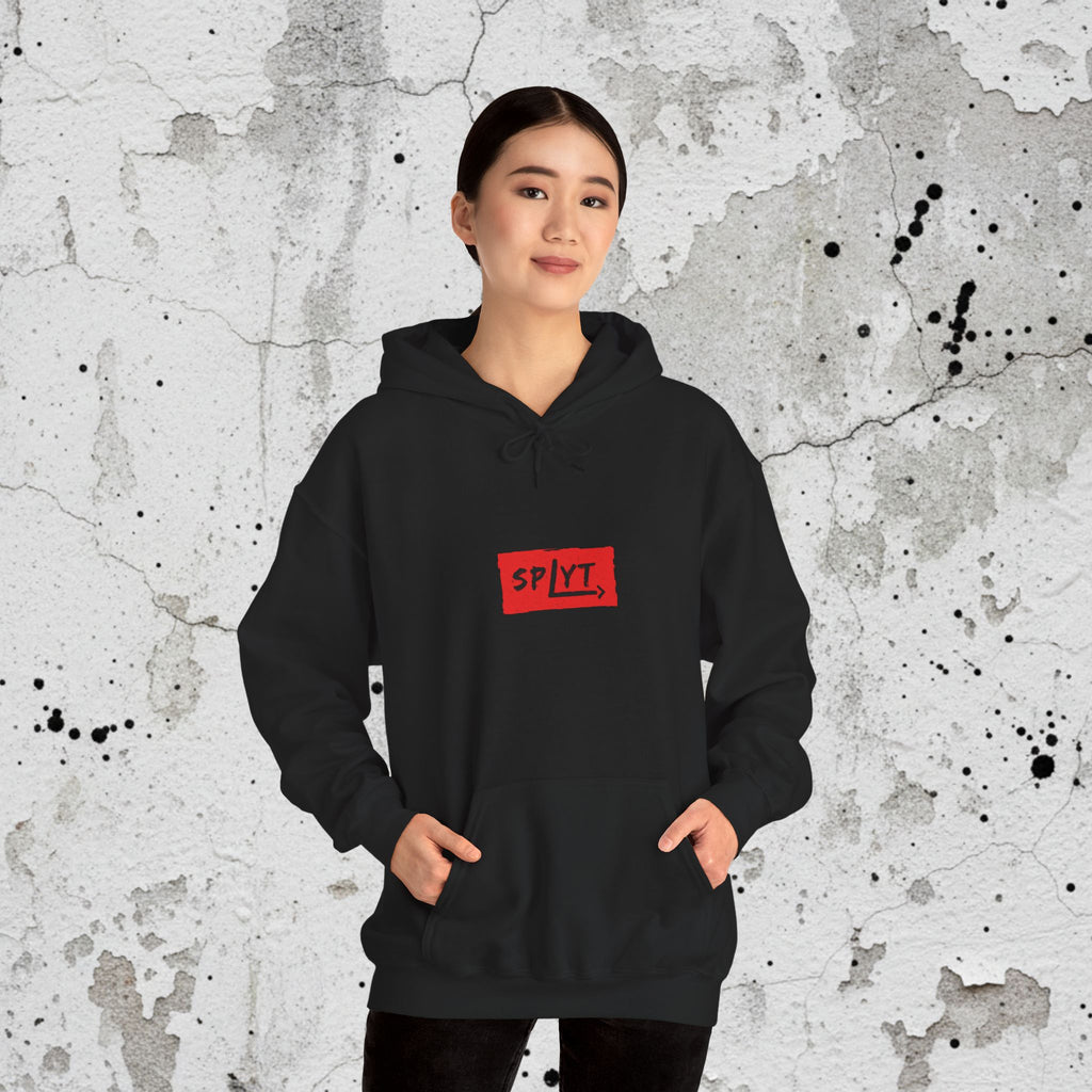 SPLYT Heavy Blend Hoodie - Black & Red