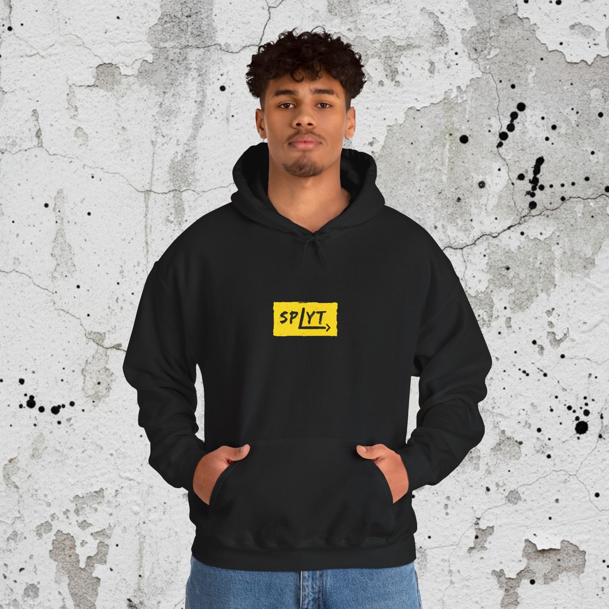 SPLYT Heavy Blend Hoodie - Black & Yellow