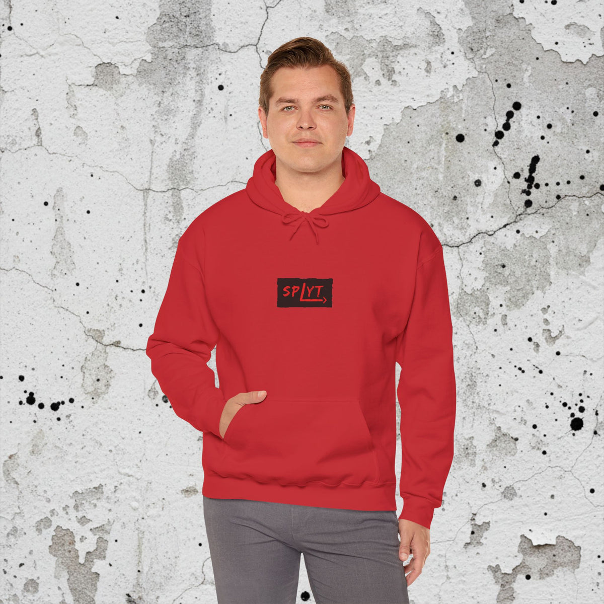 SPLYT Heavy Blend Hoodie - Red & Black