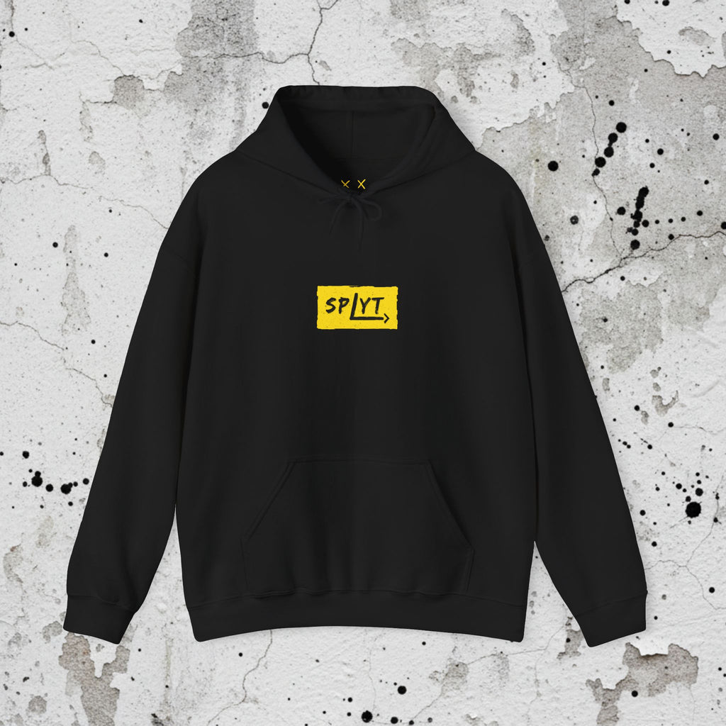 SPLYT Heavy Blend Hoodie - Black & Yellow