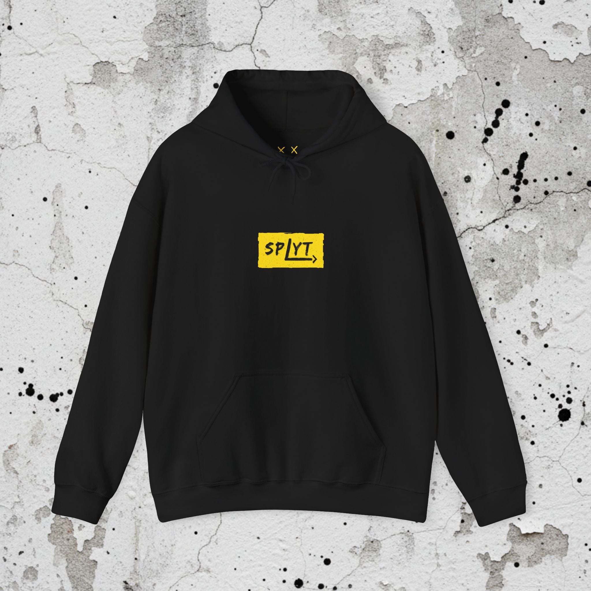 SPLYT Heavy Blend Hoodie - Black & Yellow